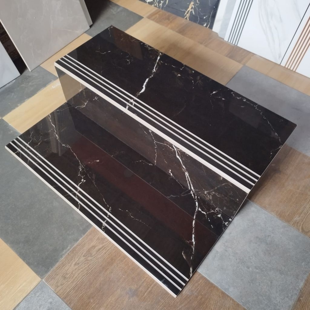 Keramik Granit Anak Tangga 30x80 dan 20x80 BUSTO BLACK - INFINITY