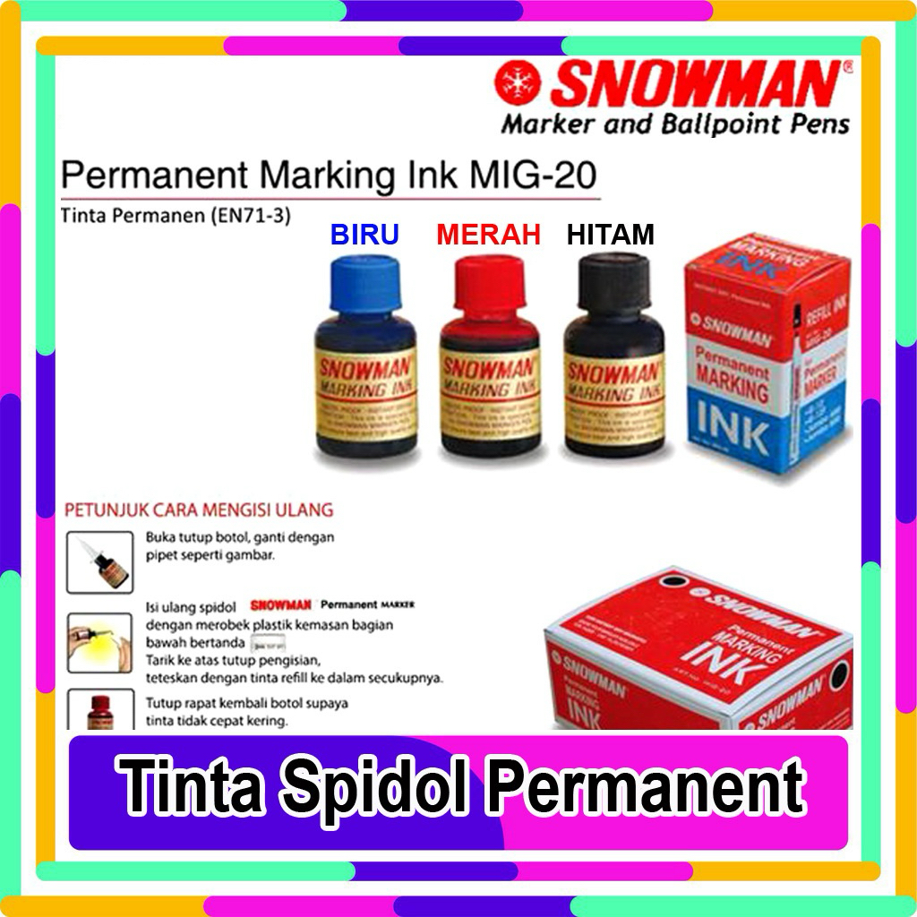 

snowman Tinta Refill Spidol Permanen Marker