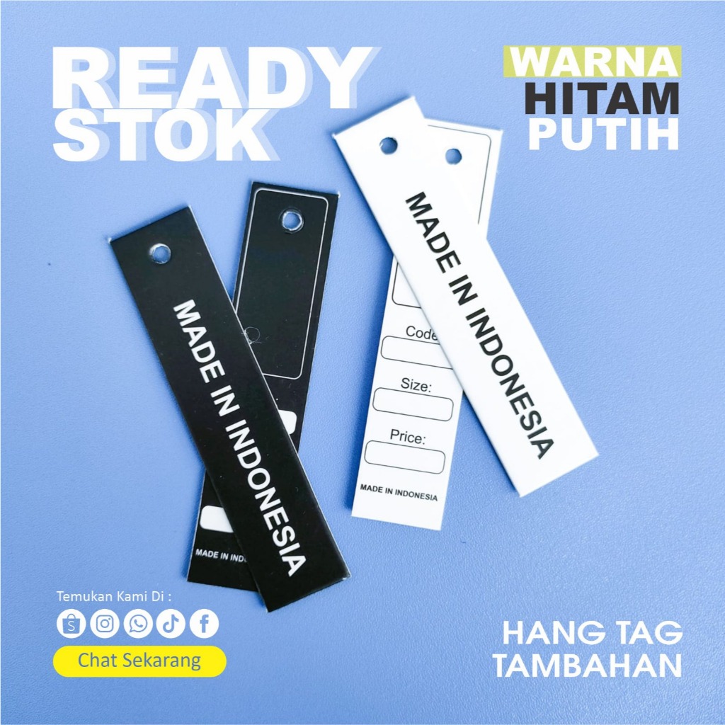 

HANG TAG ready stok tebal 700gsm minimal order 50pcs, hangtag made in indonesia