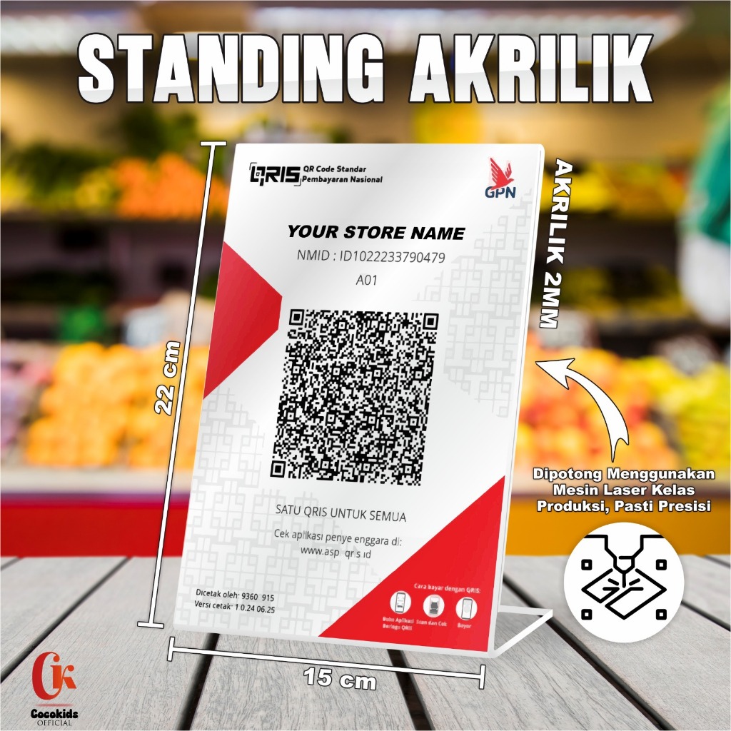 

Standing Akrilik / Display Brosur A5 / Stand Akrilik QRIS A5 - Eksklusif/Elegant/Bening Ready Stock