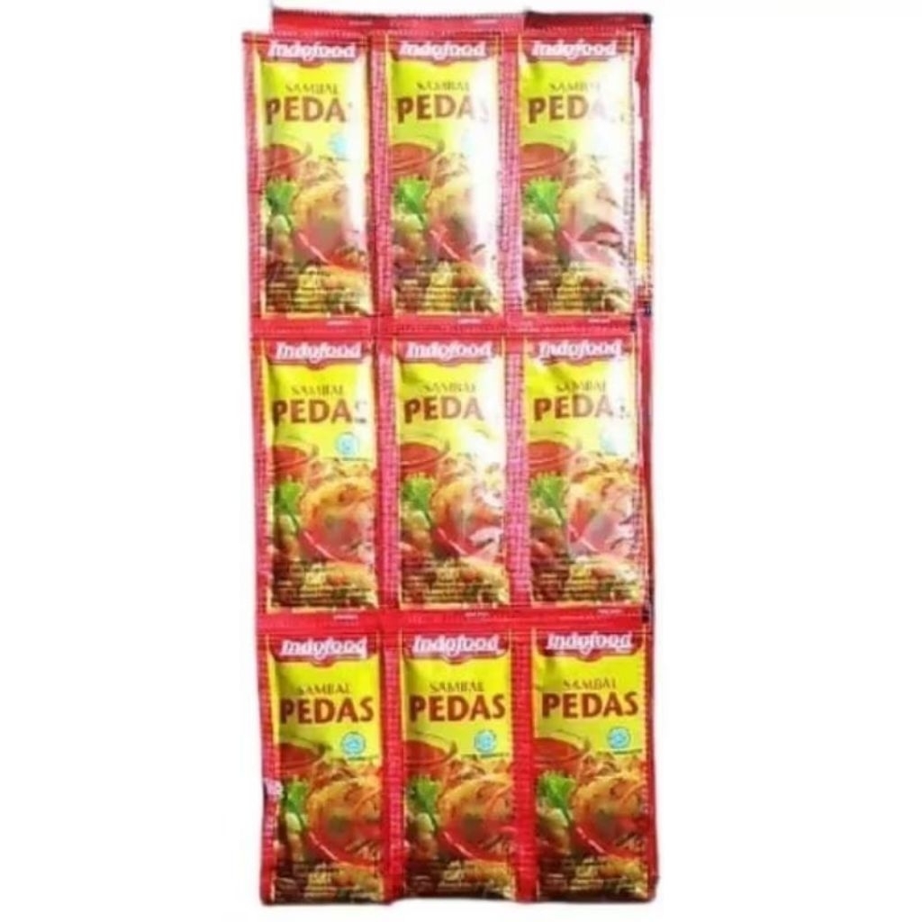 

saus pedas Indofood 1 renceng isi 12
