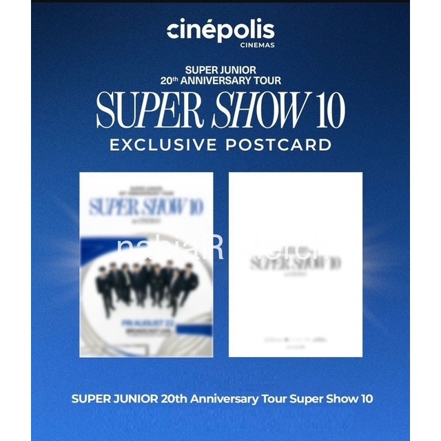 

SUPER JUNIOR’s 20TH Anniversary World Tour <SUPER SHOW 10> LIVE VIEWING x Cinepolis Official A6 Postcard