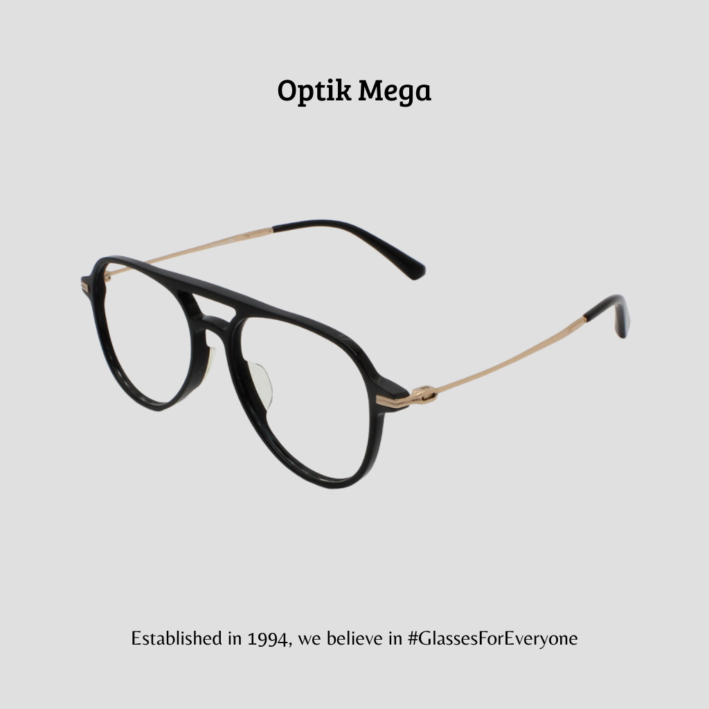 OPTIK MEGA - BOSSINI Titanium 6820 Black Gold/Clear Gold/Black Silver