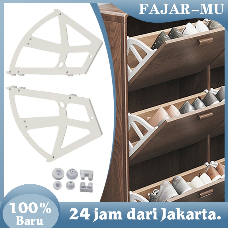 2 Pcs Braket Rak Sepatu Lipat / Rak Sepatu Putar / Alat Membuat Rak Sepatu Untuk Rak Sepatu Putar Sh