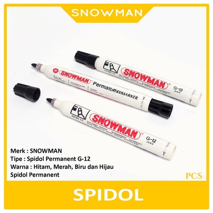 

[KBM] SNOWMAN Spidol Permanen G-12 Permanent Marker