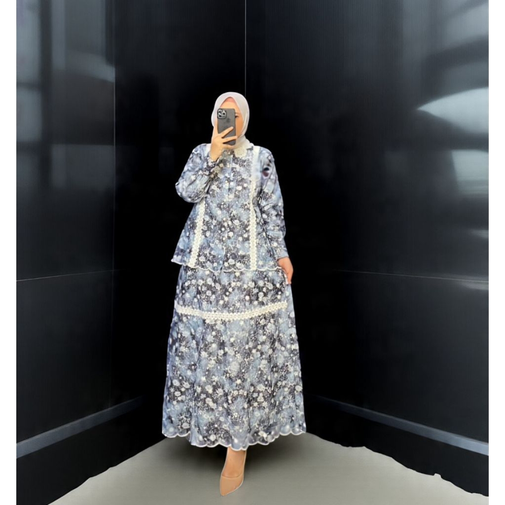 promo stelan set rok katun bolong bordir terbaru full furring cod setelan rok katun bolong bordir wa