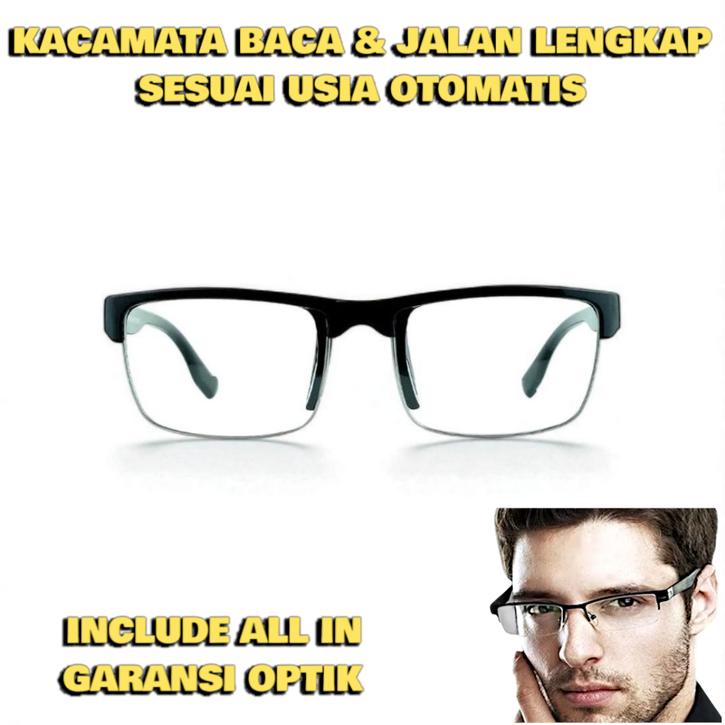 Kacamata Baca Dan Jalan / Kacamata Lensa Plus Baca Dan Jalan