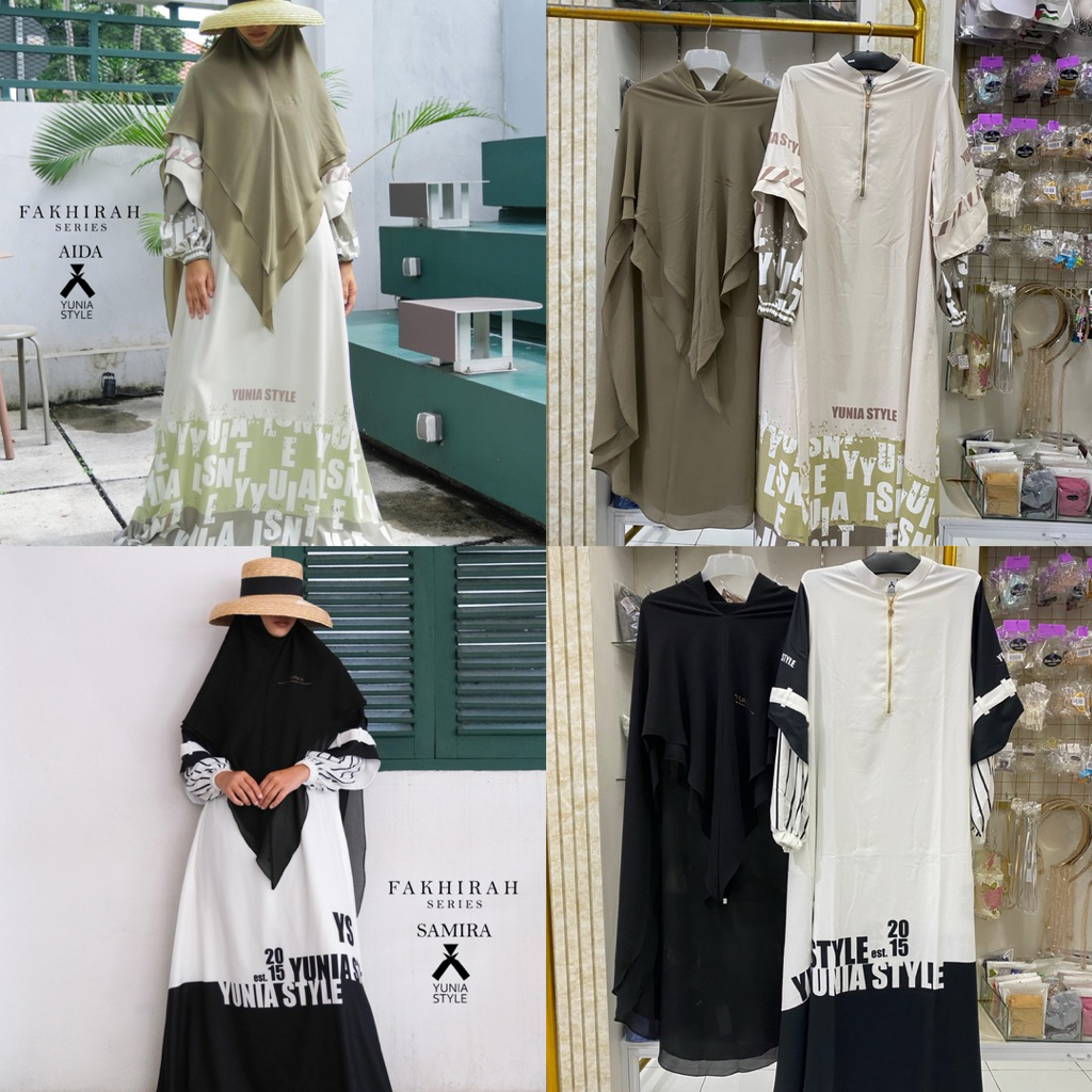 [YUNIA SYAR] GAMIS SYARI TERBARU / DRESS SET "SERIES " BY YUNIA SYAR