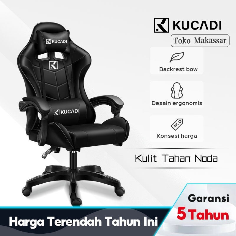 [Pengiriman dari Makassar ] KUCADI Kursi Gaming / Gaming Chair / Kursi Gamers / Kursi Gamer Murah / 