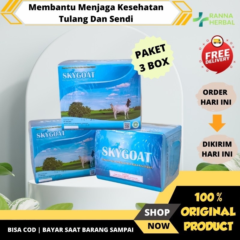 

Paket 3 Box Susu Kambing Etawa Bubuk Original Vanila Terlaris Perbox Isi 10 Sacet BPOM