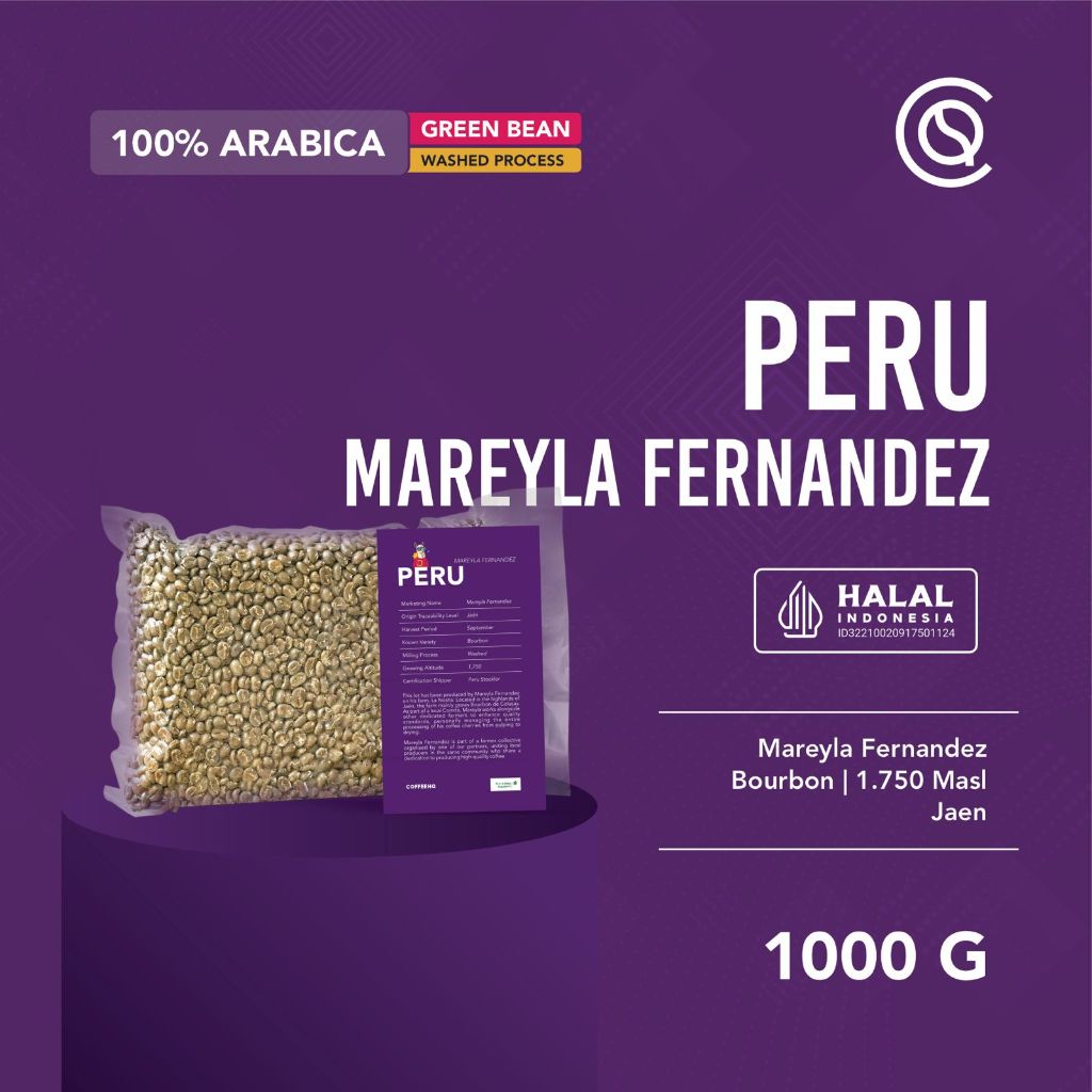 

Biji Kopi Arabika PERU Mareyla Fernandez Arabica Green Beans