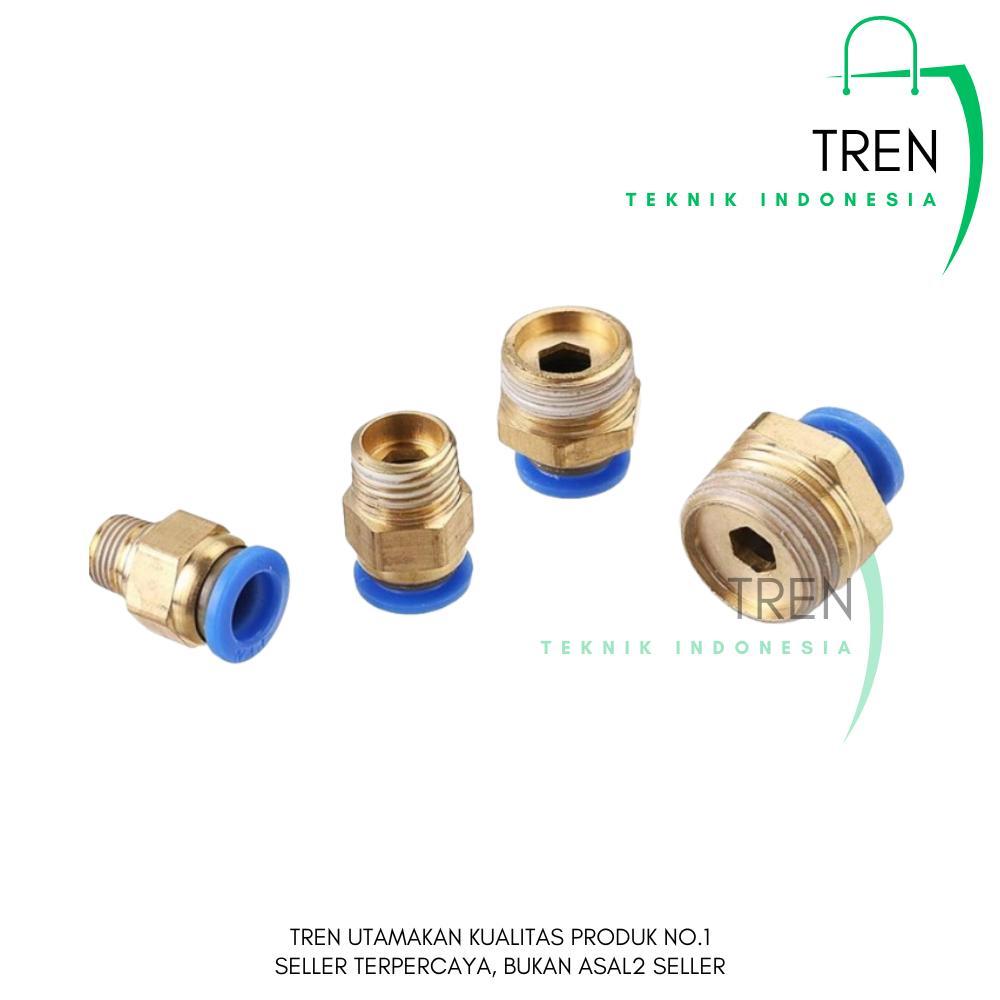 MPC 08-M5 Fitting Lurus Male Slip Lock Selang 8mm Drat M5 (5mm)