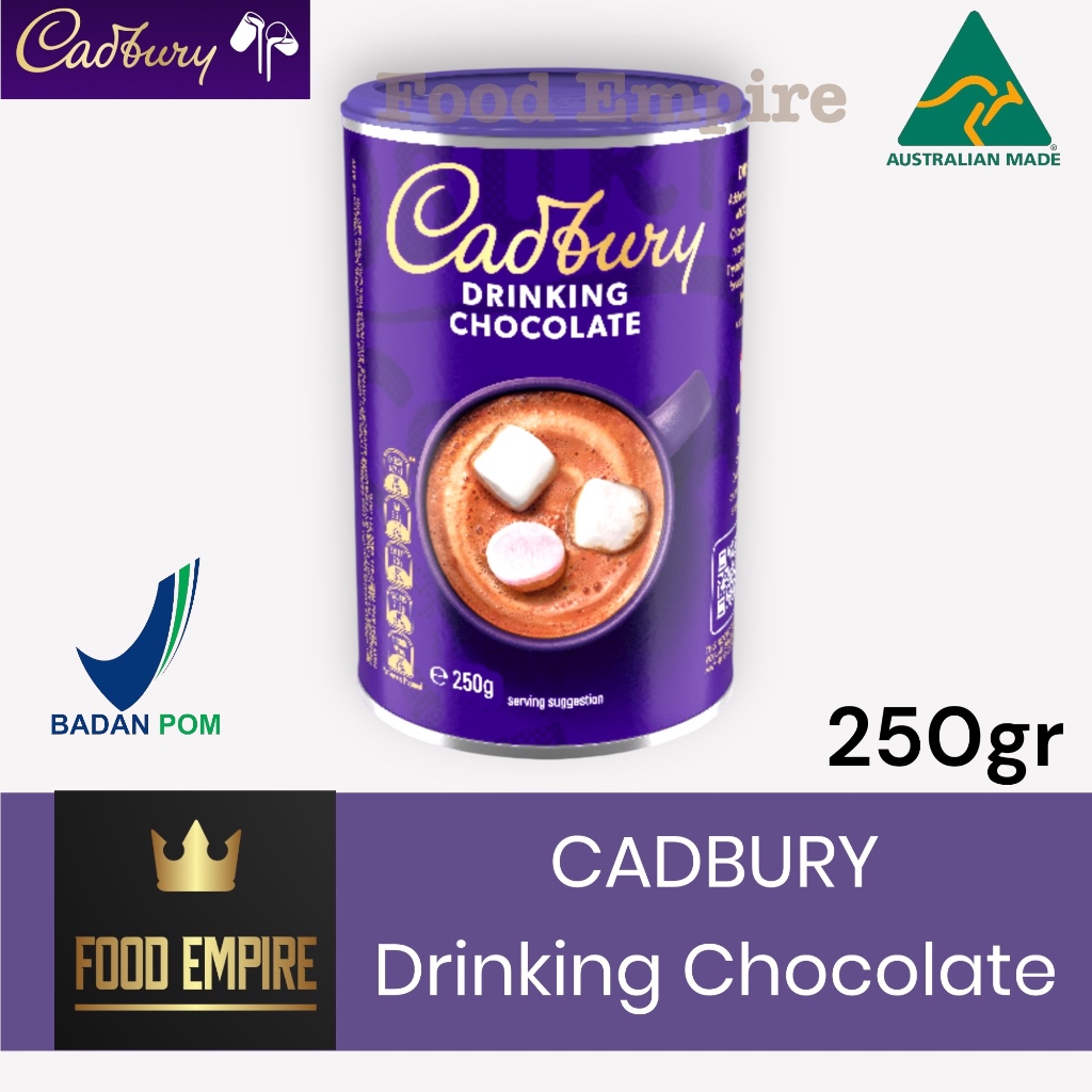 

CADBURY Drinking Chocolate 250gr | Cocoa Mix Powder | Bubuk Minuman Coklat | Australia