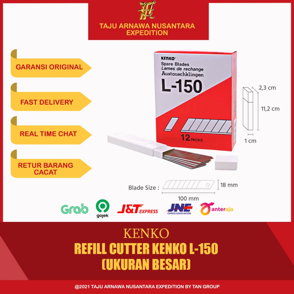 

ISI CUTTER KENKO L150 / REFILL CUTTER KENKO L-150 (LUSIN)