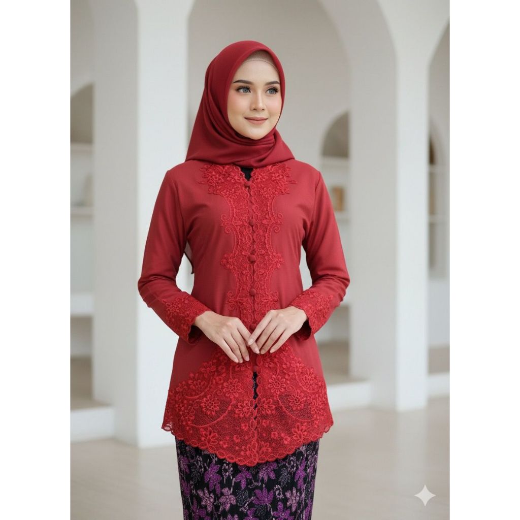 ATASAN KEBAYA ENCIM MODERN/KEBAYA TERLARIS BAHAN KATUN