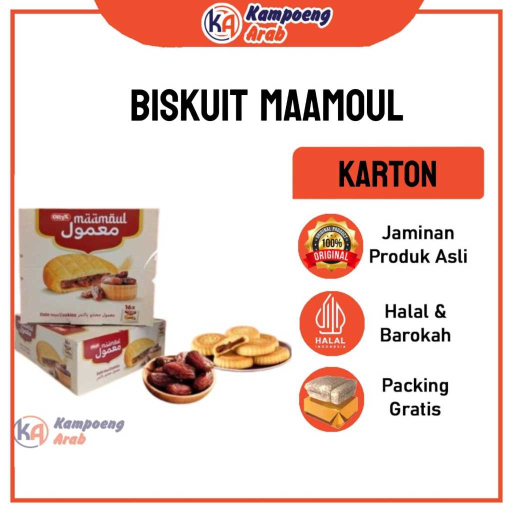 

1 KARTON (192 PCS) MAAMOUL BISKUIT ARAB Khas Timur Tengah Kualitas Premium Oleh-Oleh Haji Umroh