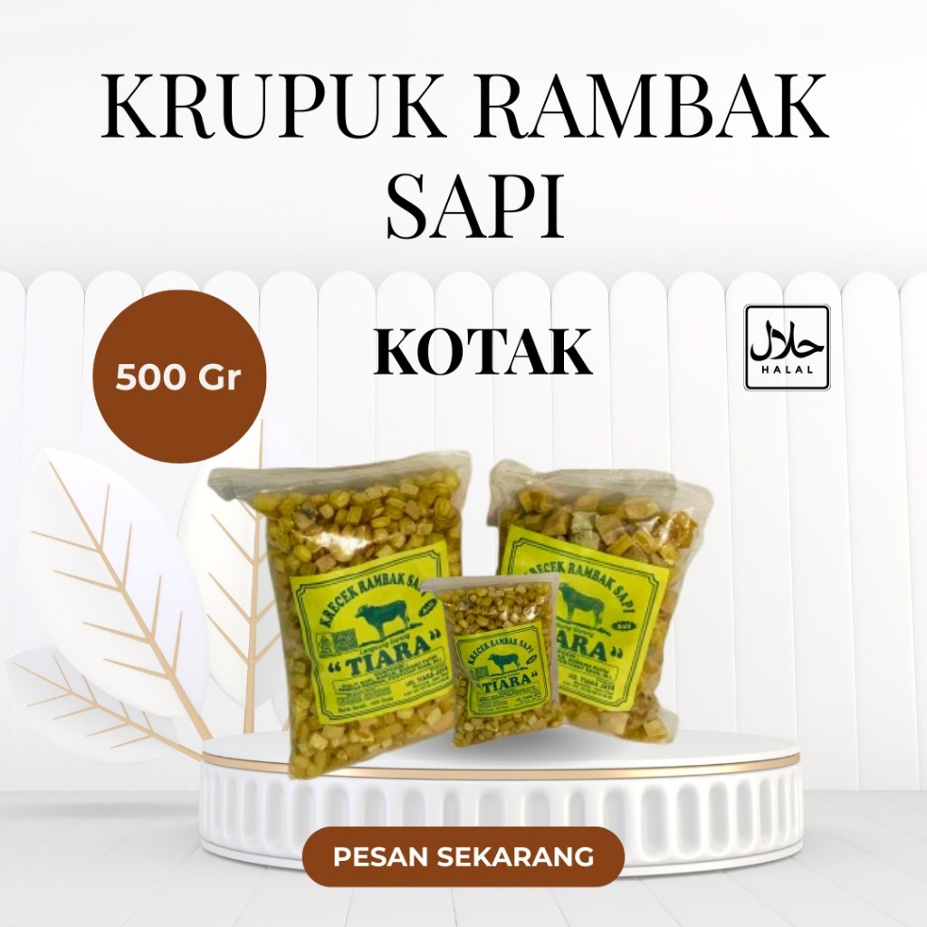 Krecek Rambak kulit sapi/ Krupuk rambak kulit sapi/ Krupuk kulit sapi (500Gram)