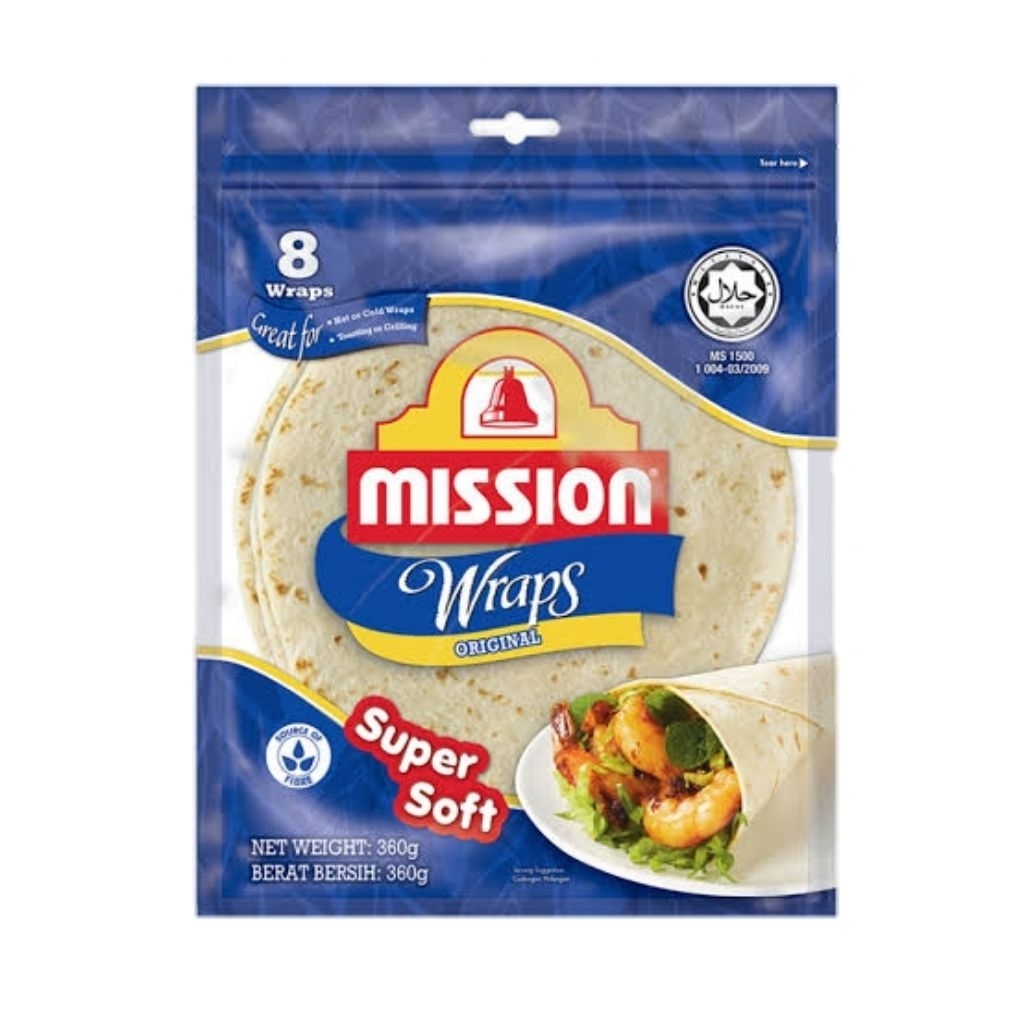 

[HALAL] MISSION WRAPS ORIGINAL SUPER SOFT / TORTILLA WRAP / KULIT KEBAB