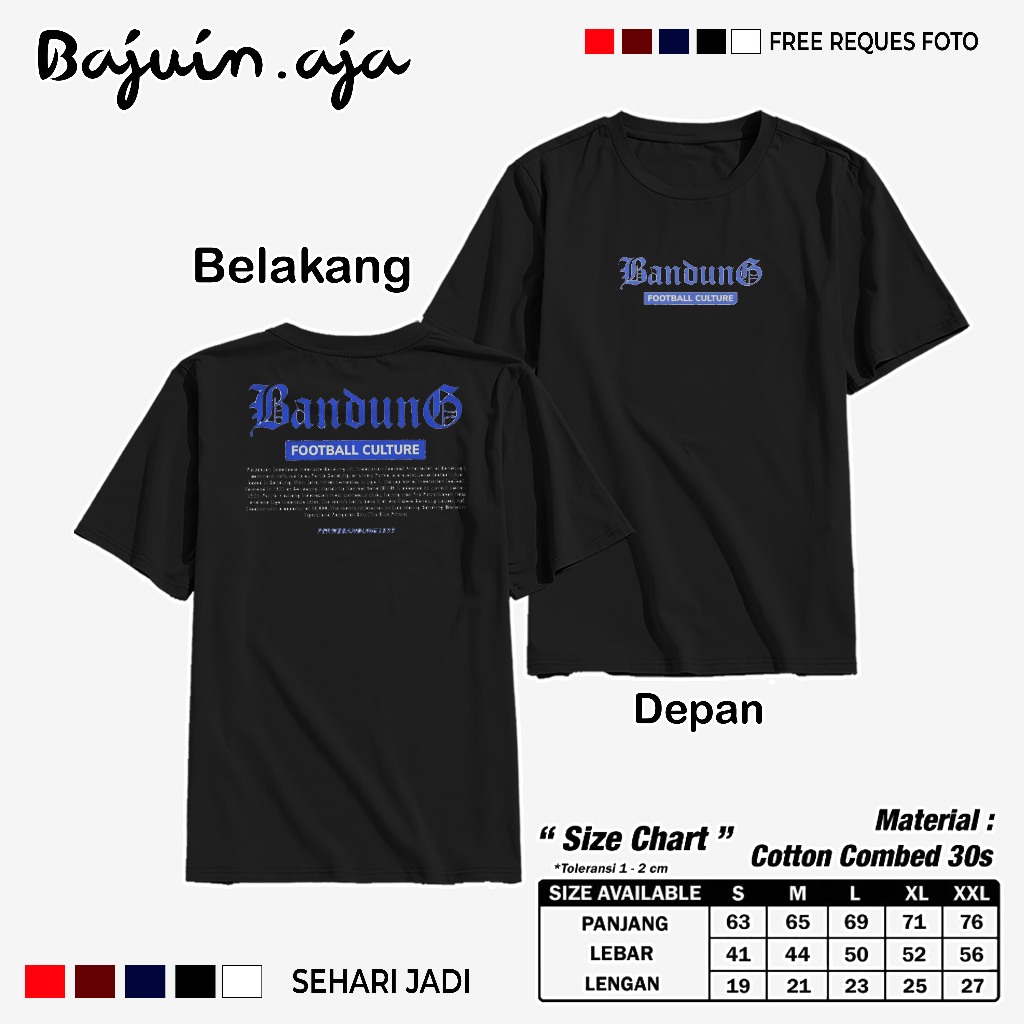 BANDUNG FOOTBALL-TSHIRT  PERSIB BANDUNG FOOTBALL CULTURE