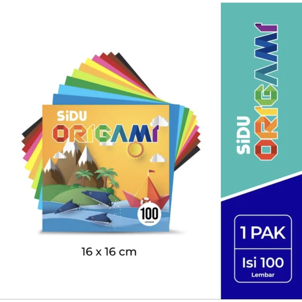 

Origami paper Sidu/Kertas Lipat Sidu 16x16cm isi 100lembar
