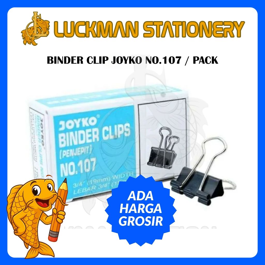 

(PACK) JOYKO BINDER CLIP NO.107 - PENJEPIT KERTAS JOYKO