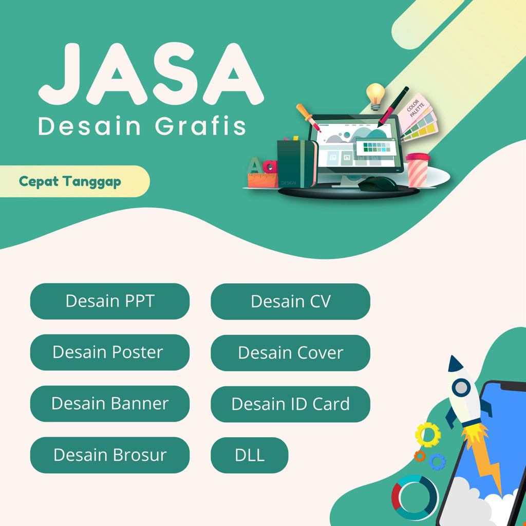 JASA DESAIN GRAFIS | Joki desain | Poster, Banner, PPT, Cover, dll