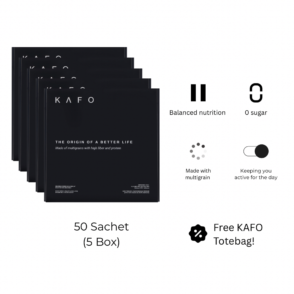 

KAFO Multigrain Superfood (50 Sachet) - Meal Replacement Pengganti Sarapan | Tinggi Serat & Protein