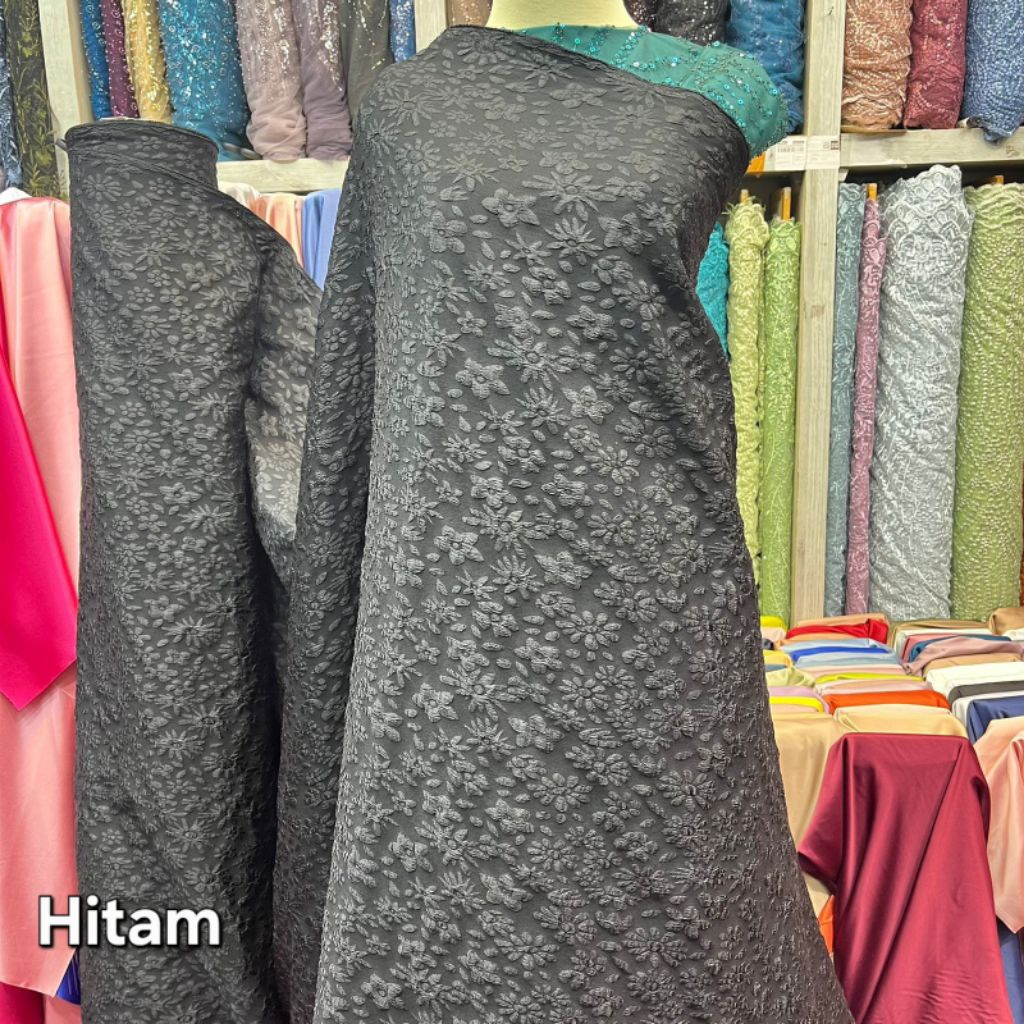 Kain bahan jaguard embos import / Kain jaguar embos super premium