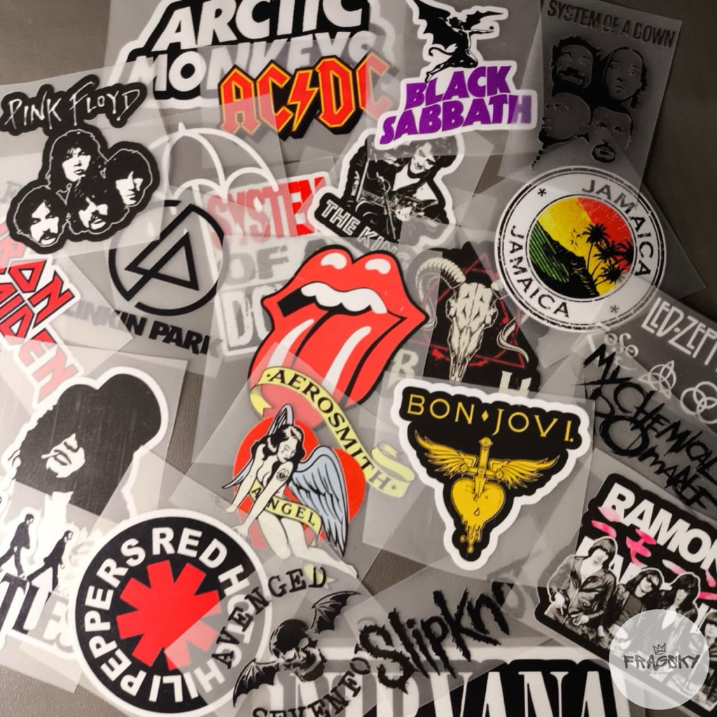 

Fragsky - Sablon DTF Setrika Band Rock & Roll Skena Kalcer Keren Jenis Sablon DTF Premium Berkualitas Tahan Lama Kertas Stationery Paper | Metallica Arctic Monkeys My Chemical Romance Slash Nirvana Avenged Sevenfold ACDC Linkin Park The Beatles