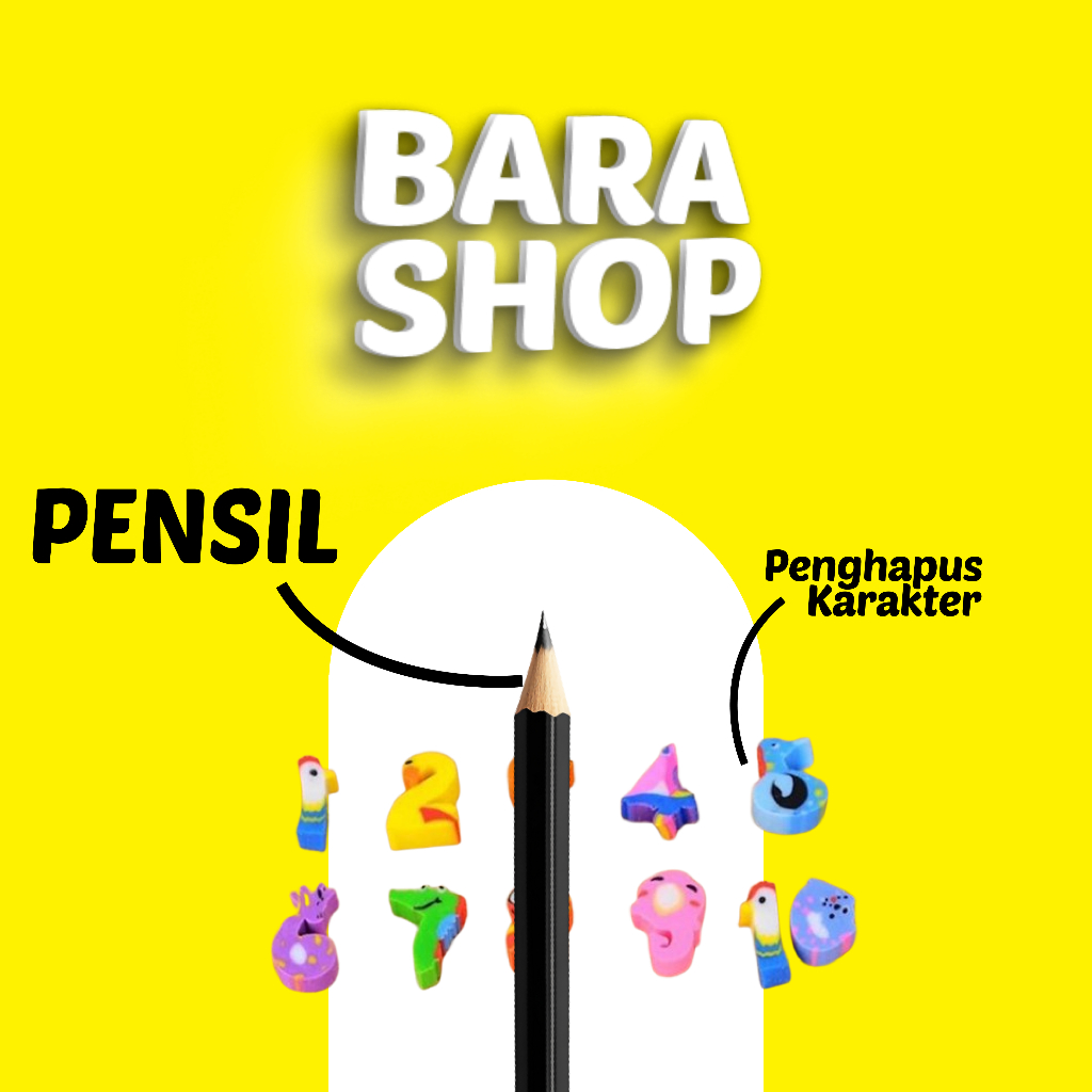 

Alat Tulis Anak 2in1 Pensil dan Penghapus Hadiah Lomba