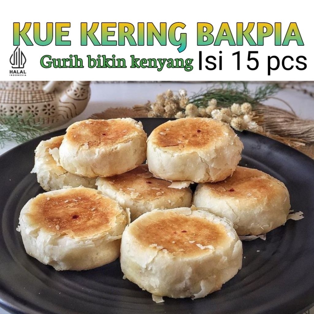 

kue bakpia/kue kering kacang hijau isi 15 pcs original legit bikin kenyang