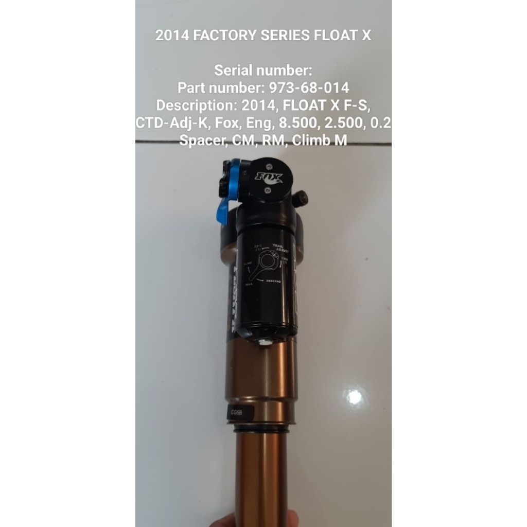 Rearshock Fox Float X 2014 eye to eye 215mm