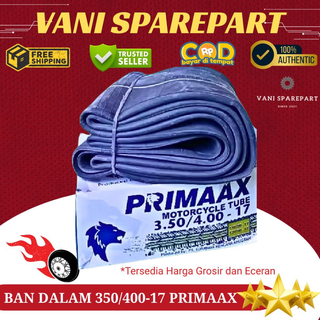 Ban Dalam 350/400-17, 110/80-17, 120/80-17 PRIMAAX