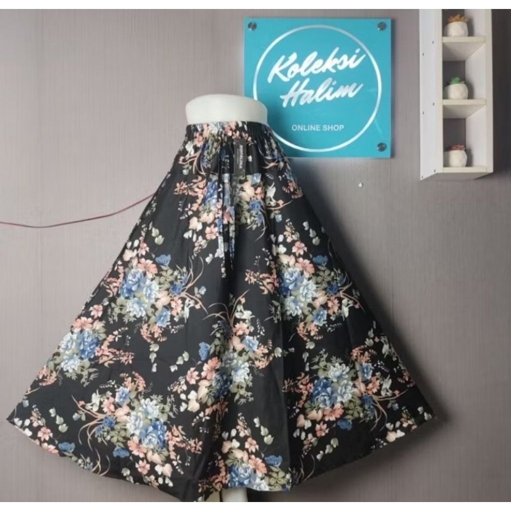 Rok payung motif bunga random