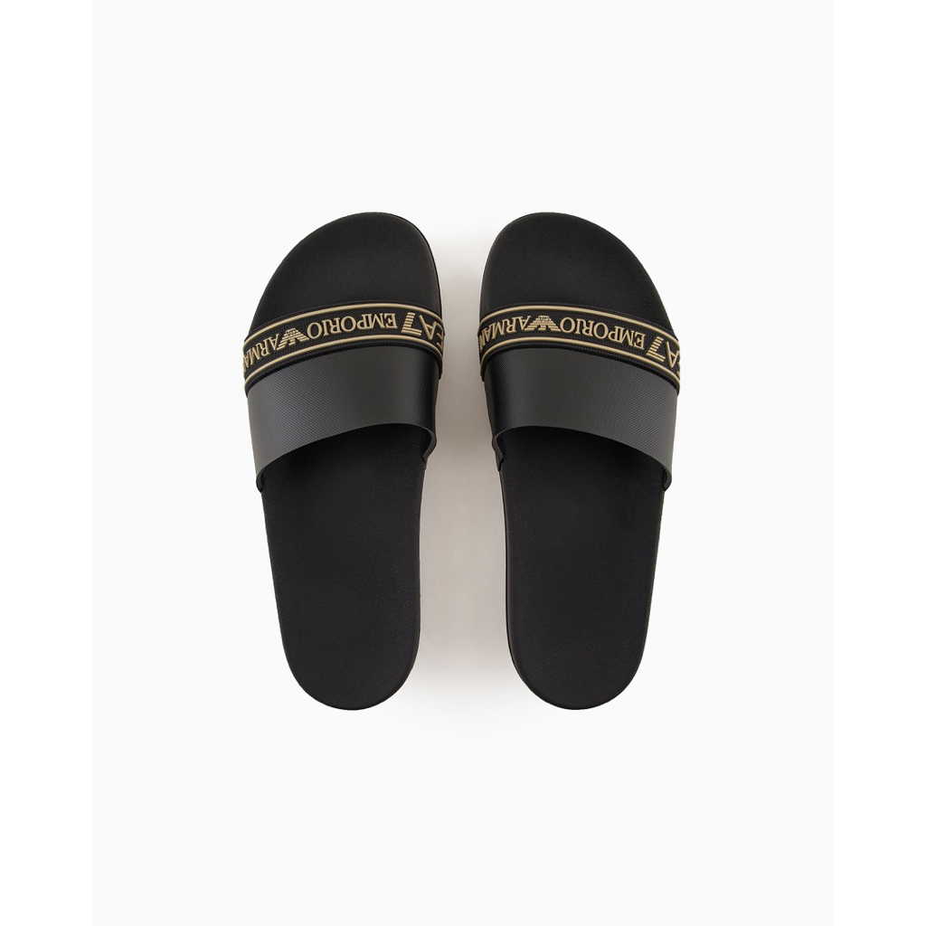 SANDAL PRIA SLIDES - ‘ EA7 TAPPED BLACK ORIGINAL AUTHENTIC