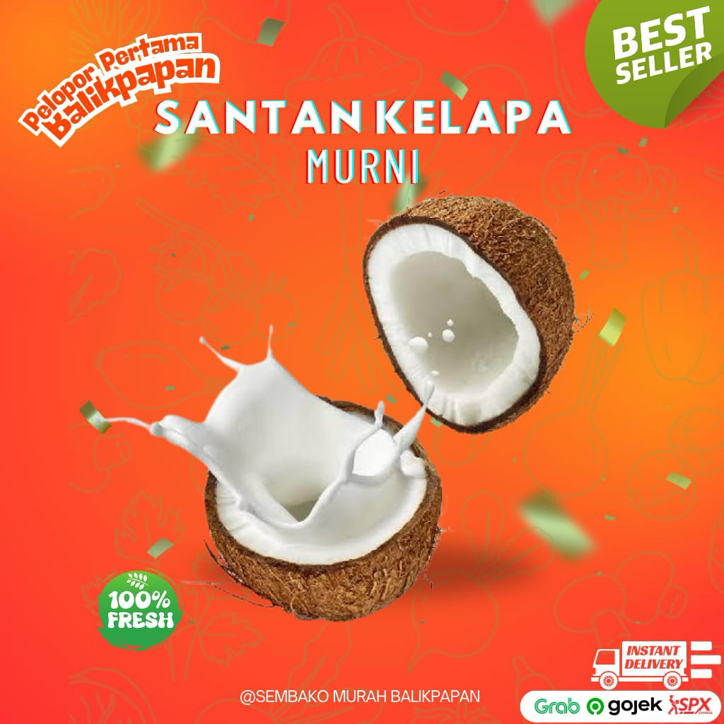

santan kelapa murni/santan peras