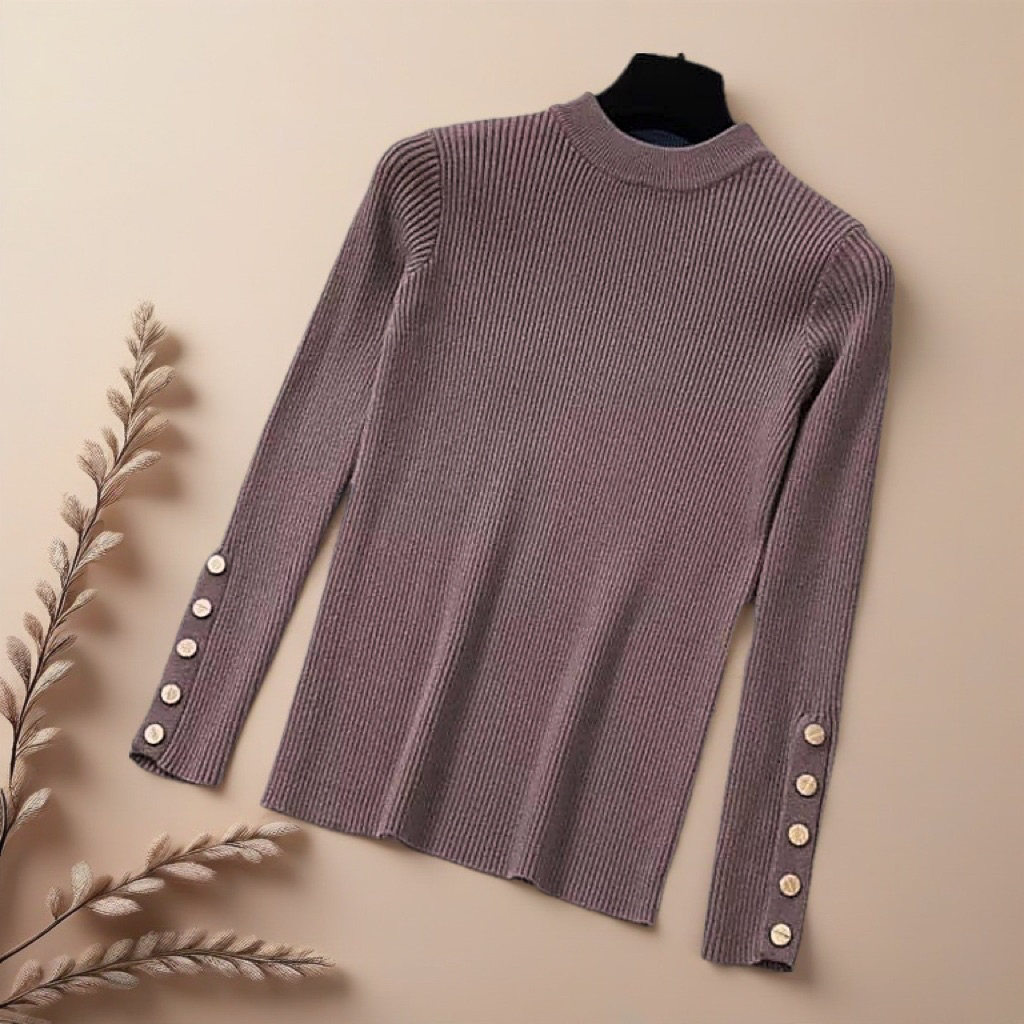 KHALISA FASHION||MANSET RAJUT WANITA KANCING TANGAN/MANSET RAJUT KEKINIAN/MANSET RAJUT WANITA MODERE