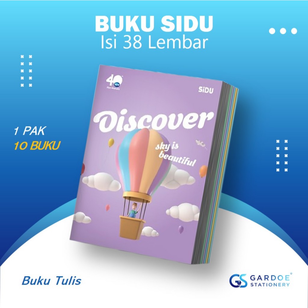 

Buku Tulis Sidu 38 Lembar (1 Pack 10 Buku)