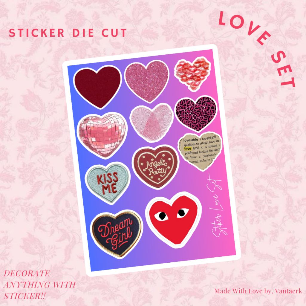 

Stiker Love Hati Aesthetic Deco Jurnal Scrapbook