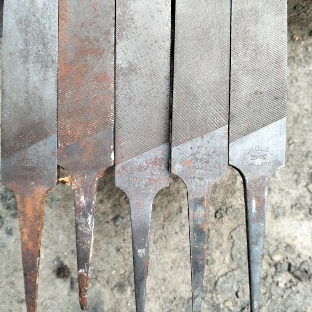 kikir bekas 12" inchi merk NICHOLSON  holland bahan bilah terbaikmu, kikir besi