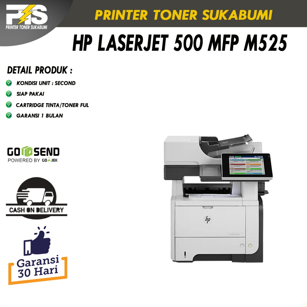 Printer HP LaserJet 500 MFP M525 Mesin Fotocopy - Printer - Scanne
