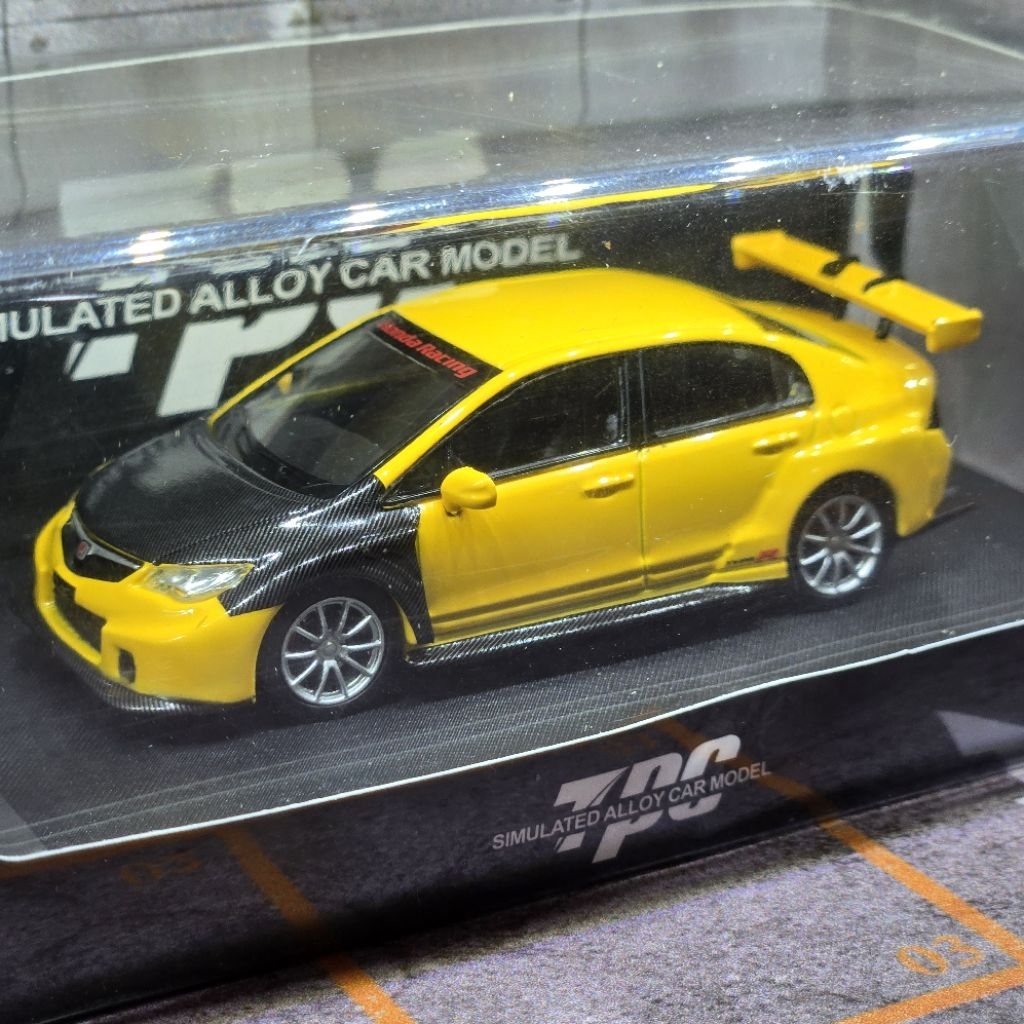 TPC 1/64 Honda Civic FD2 Yellow