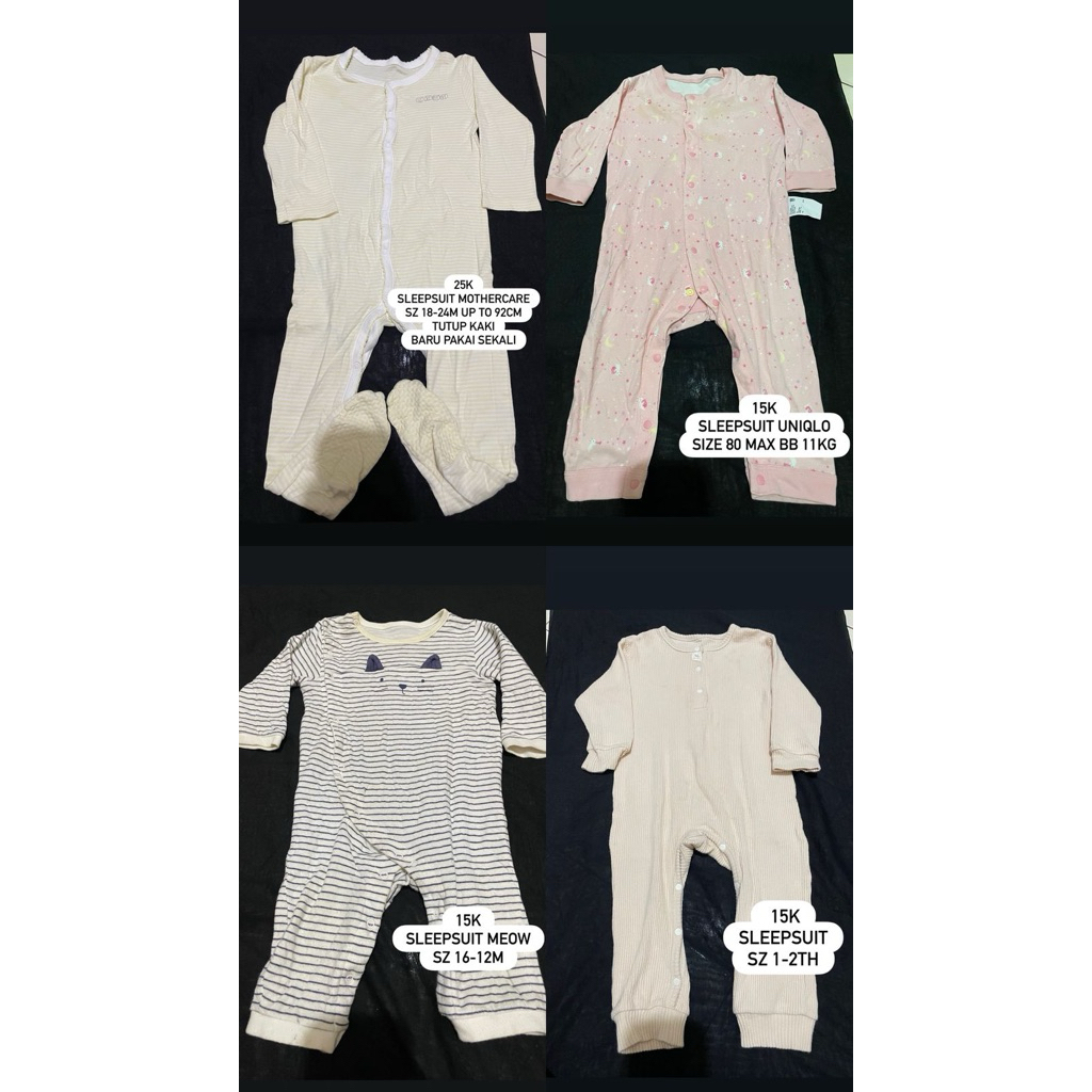 Preloved sleepsuit petit bateau newborn - 1th 2th