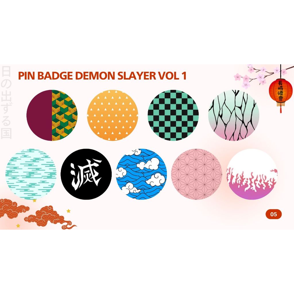 PIN BUTTON ANIME / PIN BADGE KIMETSU NO YAIBA / PIN PENITI DEMON SLAYER / BROS AKSESORIS GIYU NEZUKO