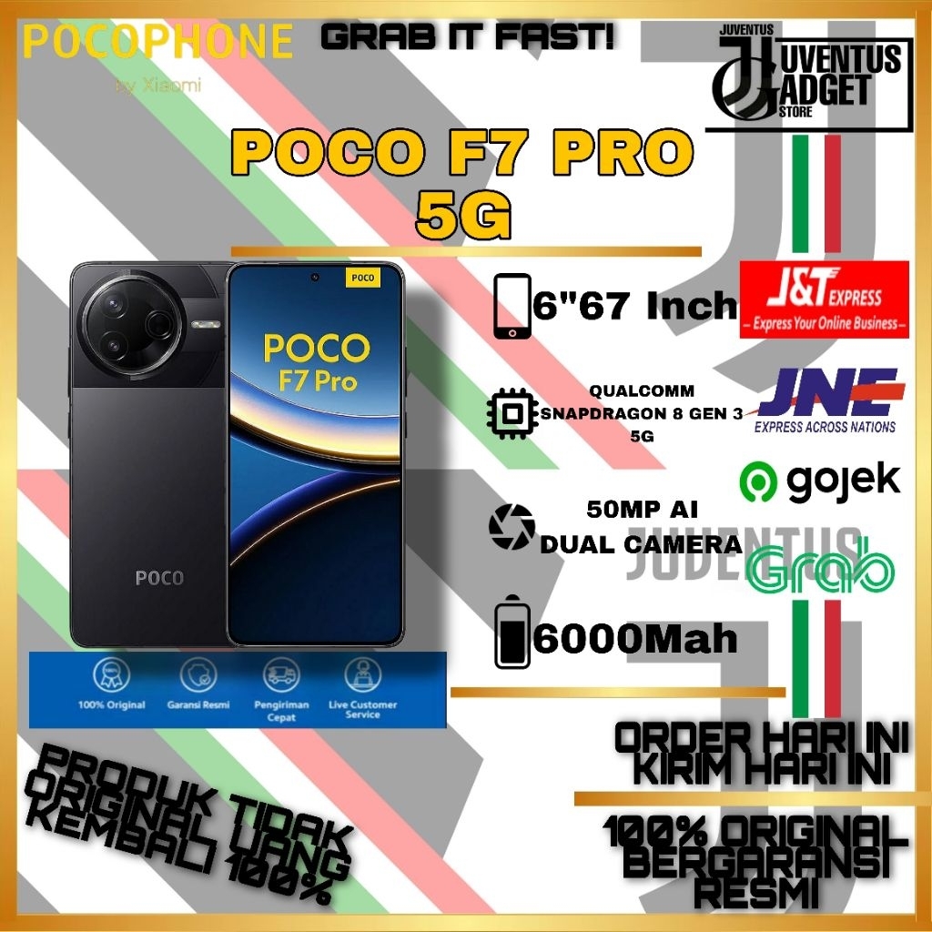 POCO F7 PRO 5G 12/512GB 100% ORI SEGEL GARANSI RESMI XIAOMI INDONESIA