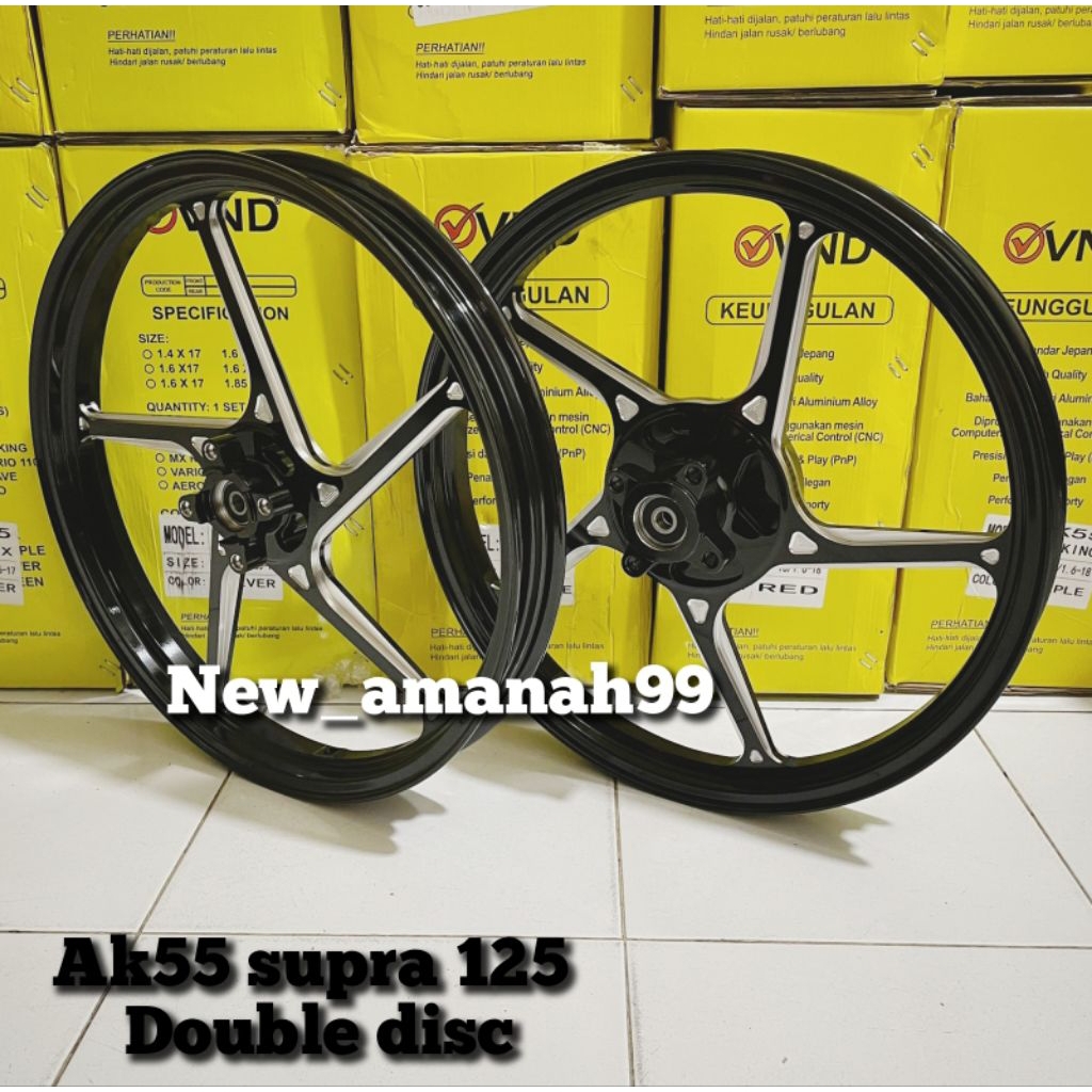 VND VELG RACING AK 55 R-17 DOUBLE DISC FOR SUPRA X 125 KARISMA BLADE 125 UK 160/160x17 100% ORIGINAL