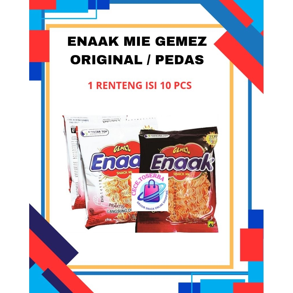 

MIE GEMEZ ENAAK / TWISKO / MIE BOYKI JADUL /MIE SUKI ISI 10 Pcs