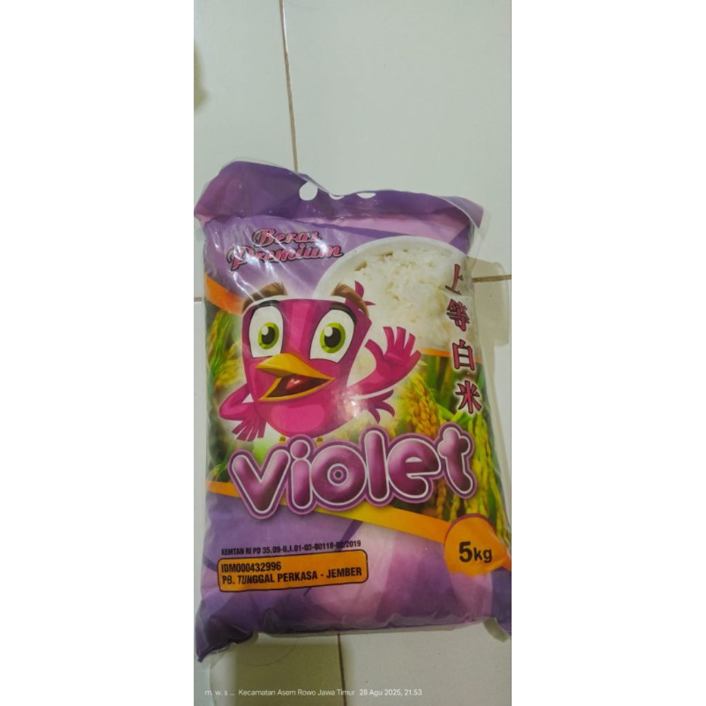 

beras violet 5kg instan sby