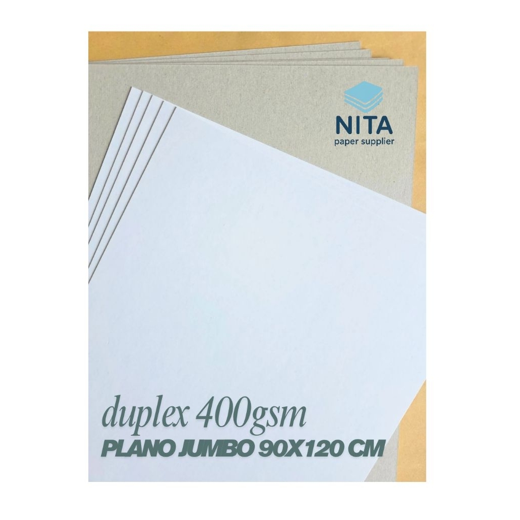 

Karton Duplex 400gsm Uk JUMBO 90x120 WHITE COATED - Abu isi 5Lmbr