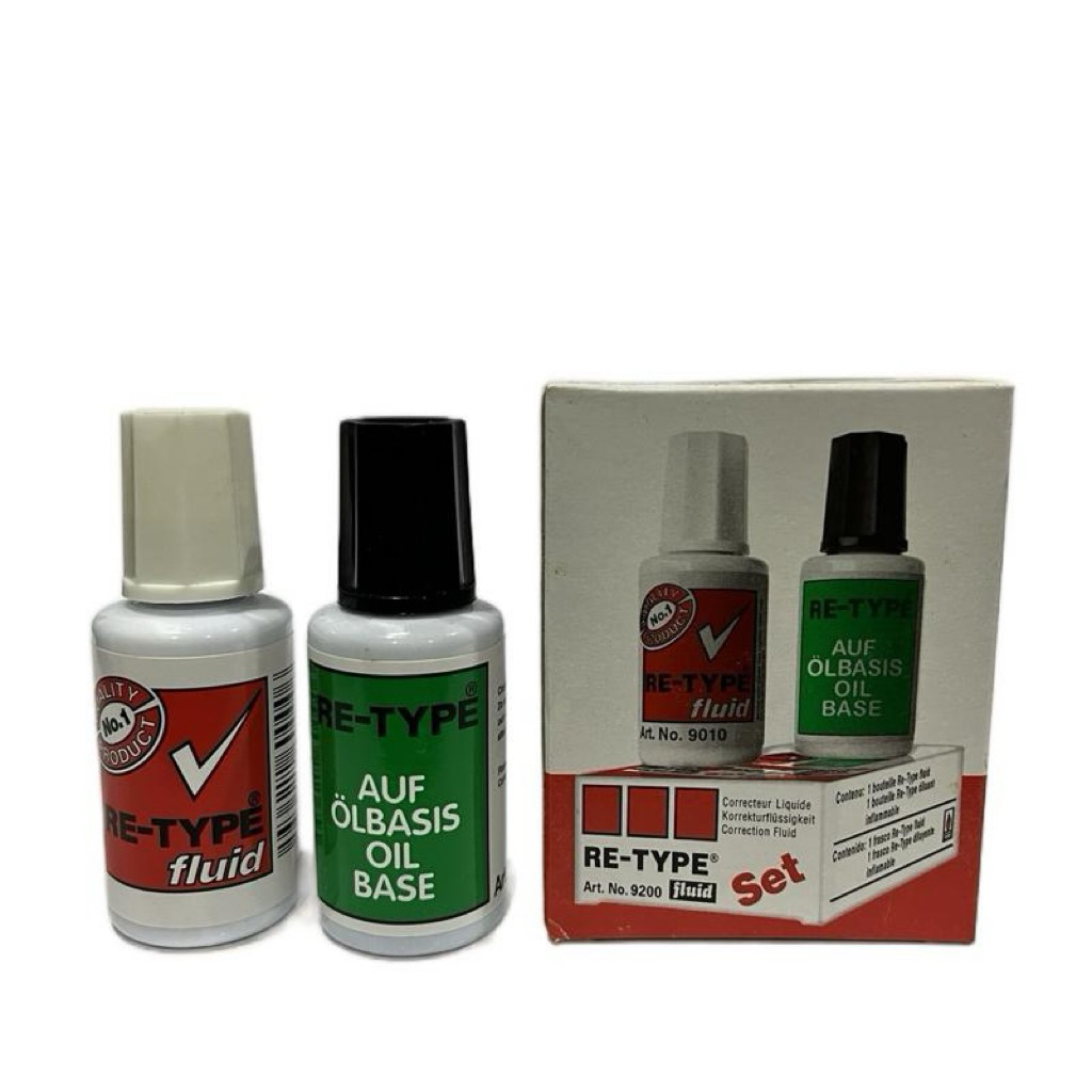 

Tip-Ex Cair Kuas Re-Type / Tipex Cair Kuas Re Type Set 9200 Alat Koreksi